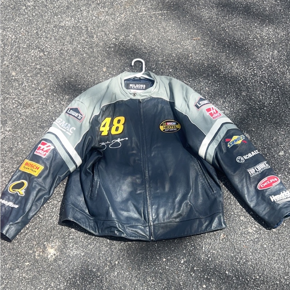 Jimmy Johnson NASCAR Nextel leather jacket